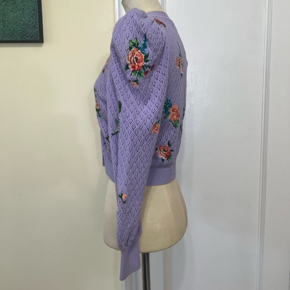 alice + olivia
Morita Floral Puff Sleeve Cardigan - Picture 8 of 16